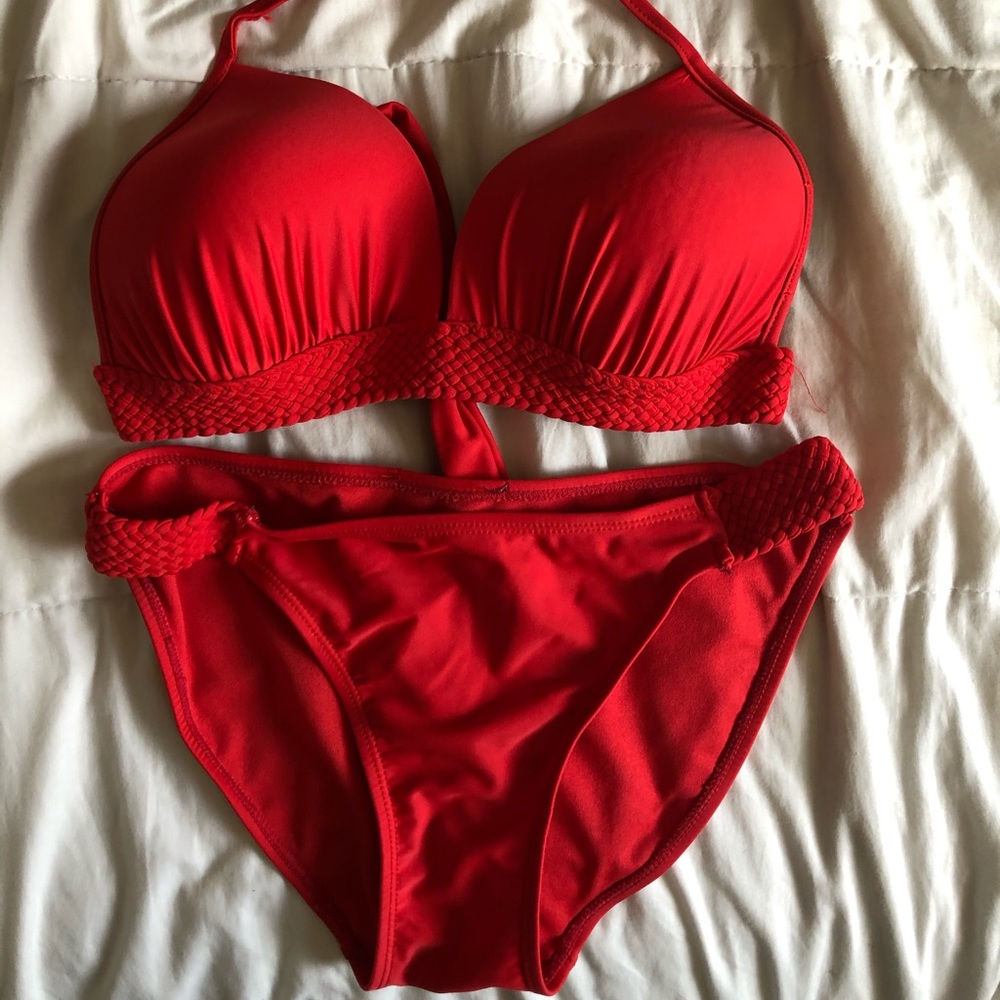 Red Bikini Swim Set